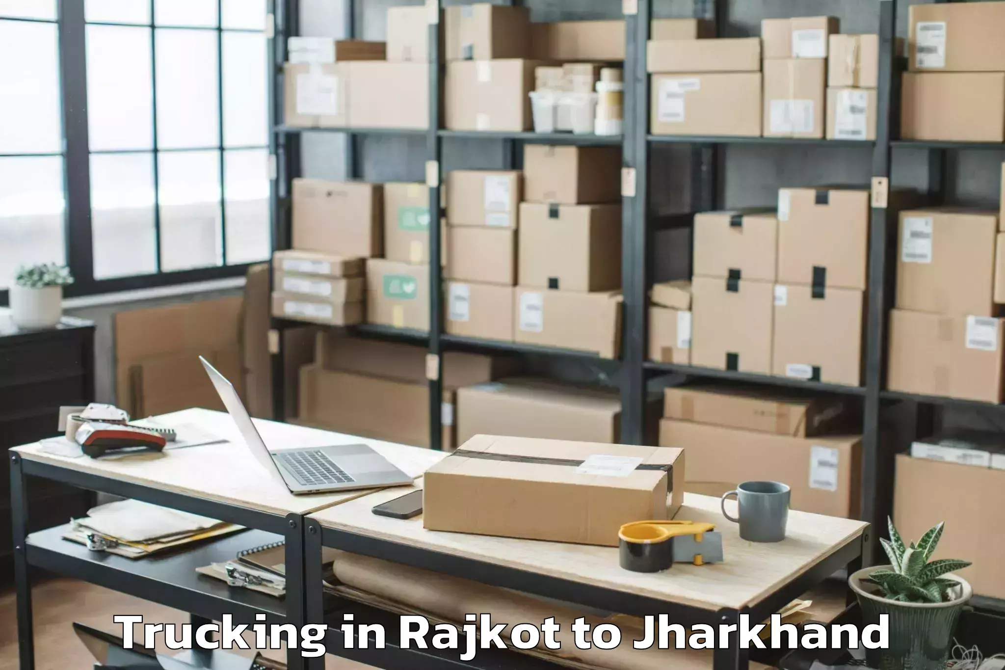 Top Rajkot to Katras Trucking Available